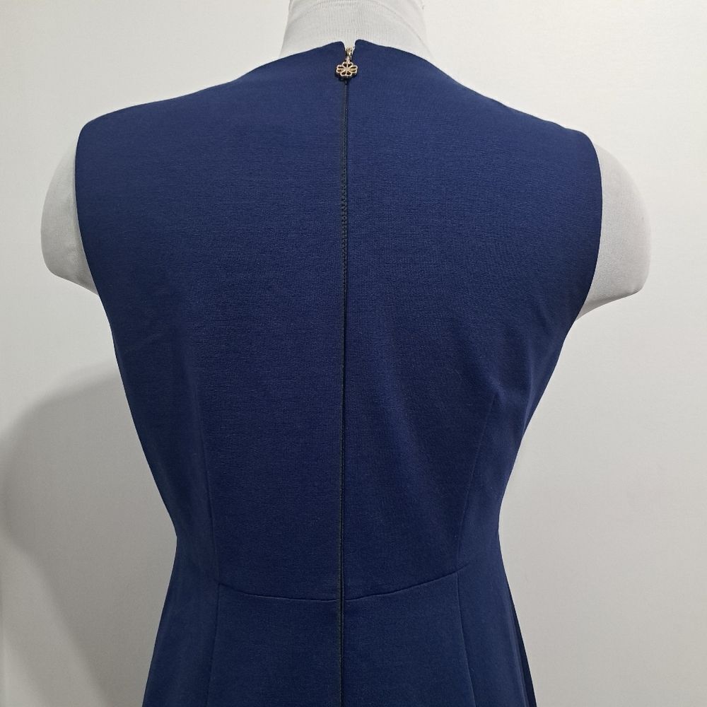 Kate Spade New York Sleeveless Ponte Drop Waist Office Siren Dress Sz 6 Navy - Picture 12 of 15